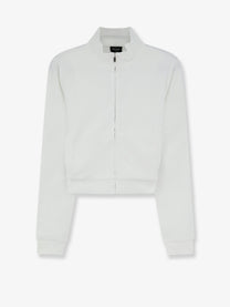 Gucci Women's Lightweight Ribbed Cotton Jersey Sweatshirt White
