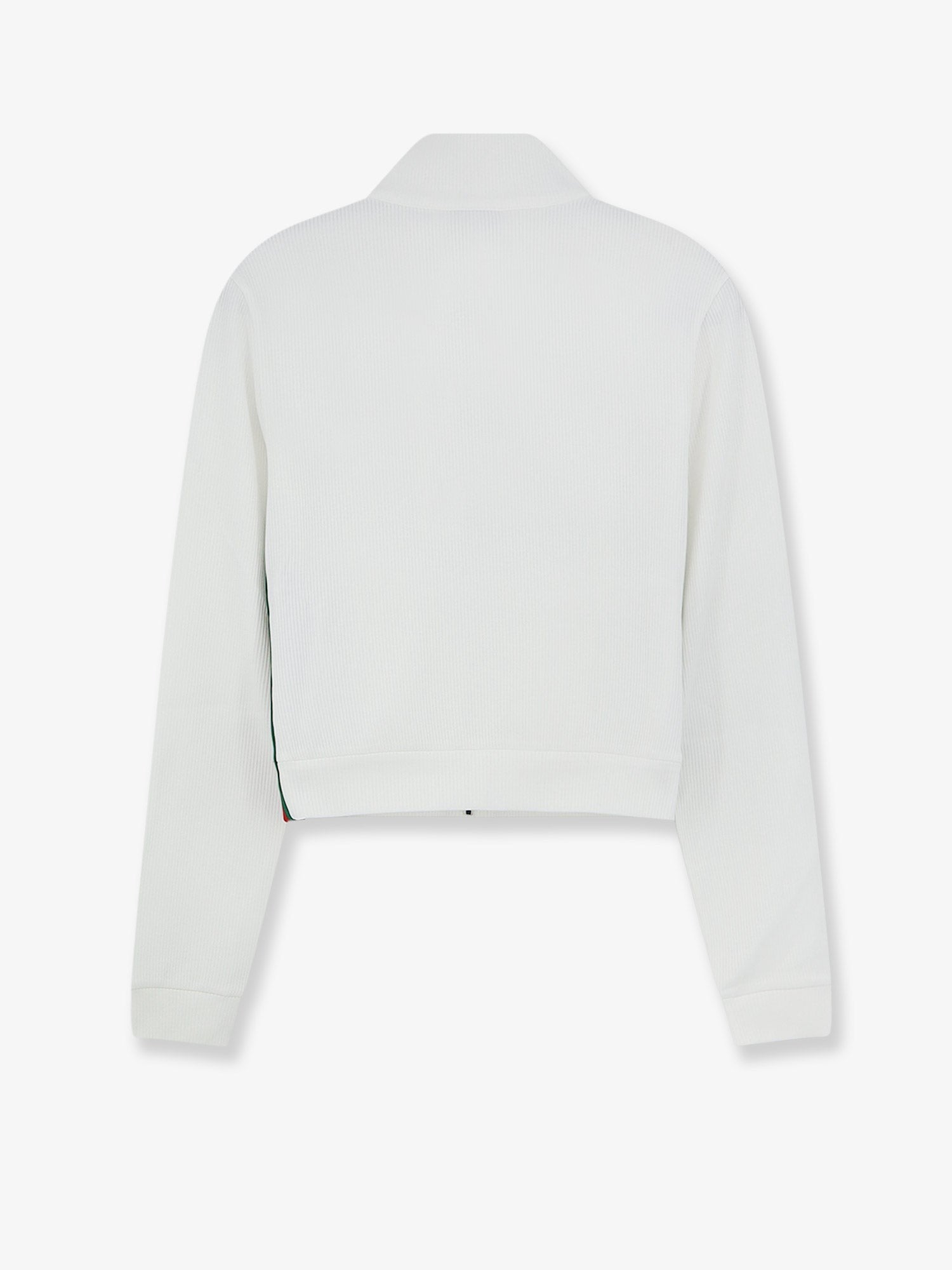 Gucci Women's Lightweight Ribbed Cotton Jersey Sweatshirt White