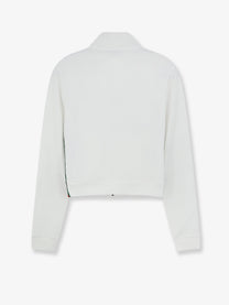 Gucci Women's Lightweight Ribbed Cotton Jersey Sweatshirt White
