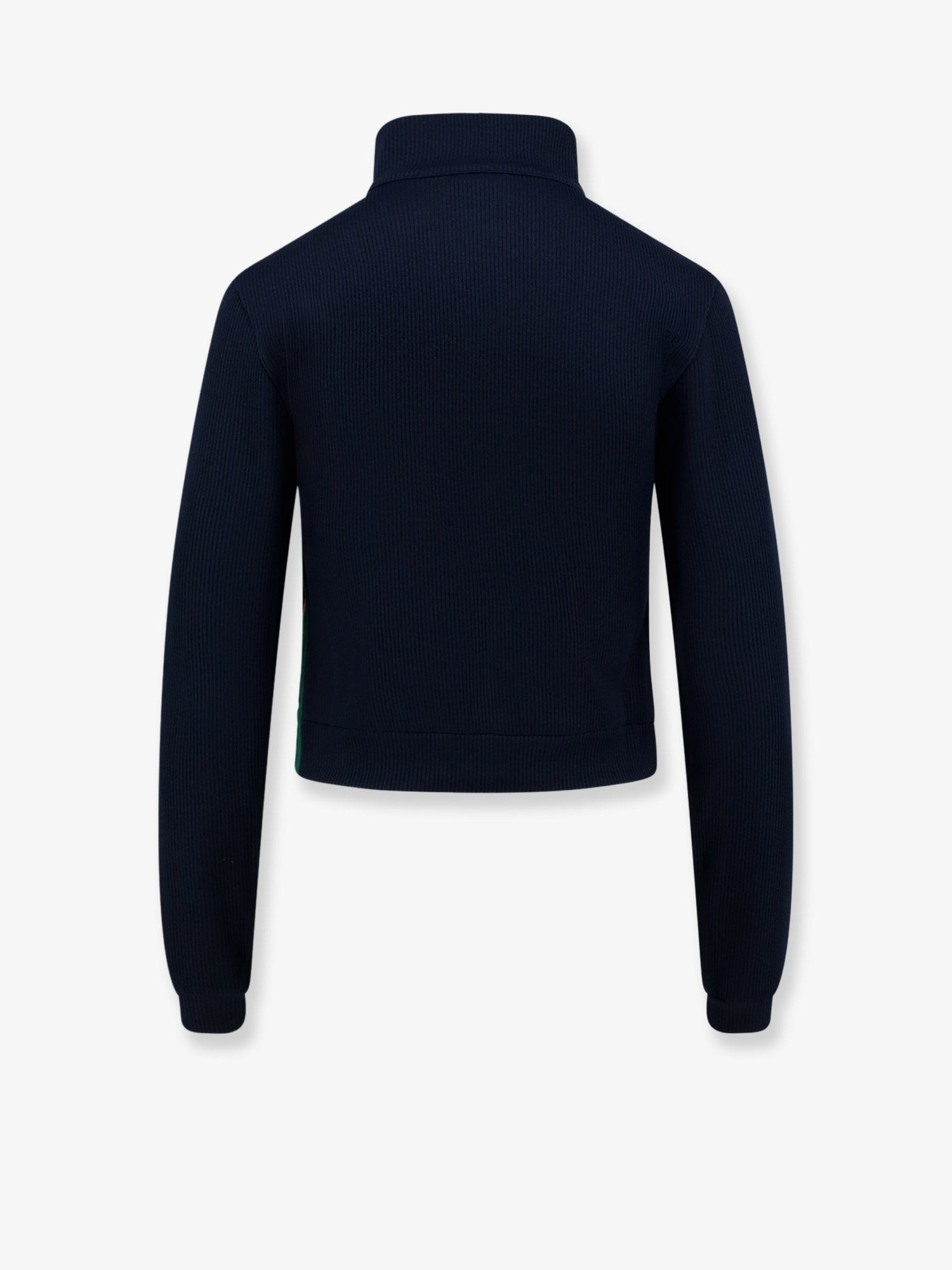 Gucci Women's Lightweight Ribbed Cotton Jersey Sweatshirt Blue