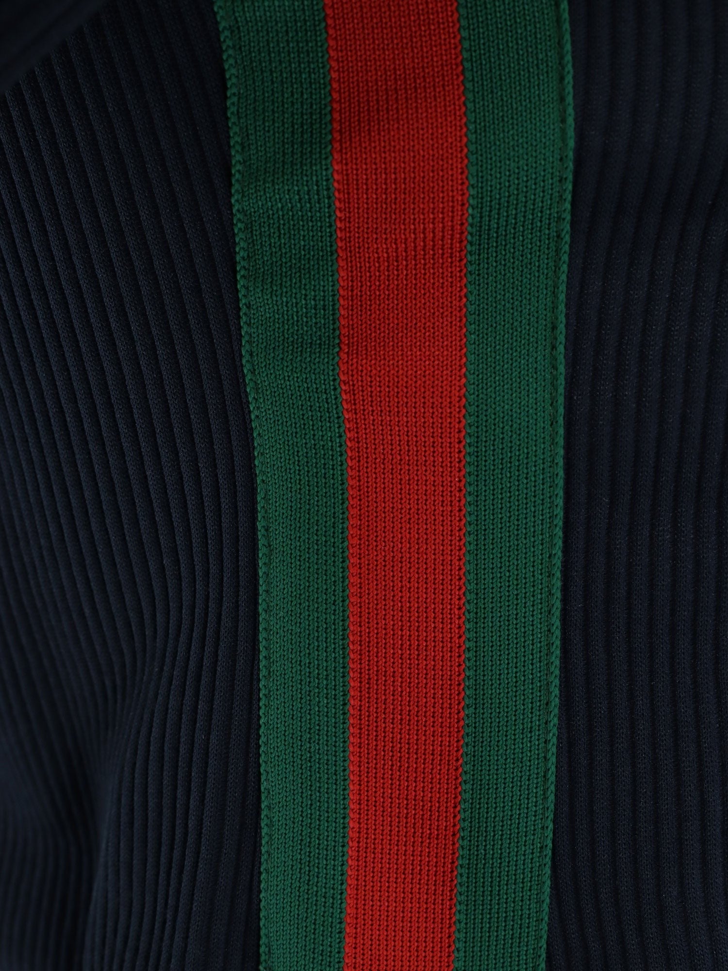 Gucci Women's Lightweight Ribbed Cotton Jersey Sweatshirt Blue
