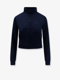 Gucci Women's Lightweight Ribbed Cotton Jersey Sweatshirt Blue