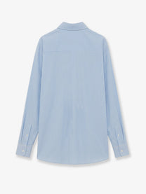 Loewe Women's Lightweight Wool Striped Shirt White, view 2