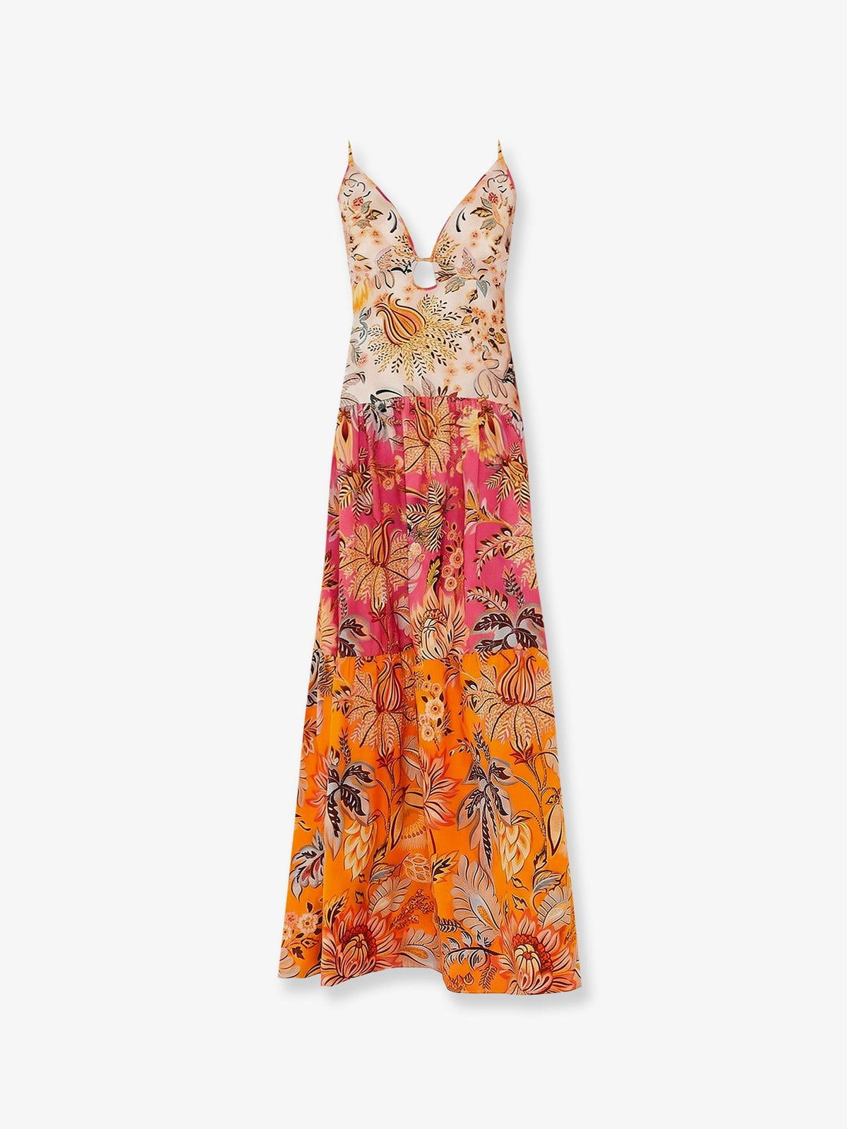 FARM Rio Women's Ligia Floral Mix Dress Gold