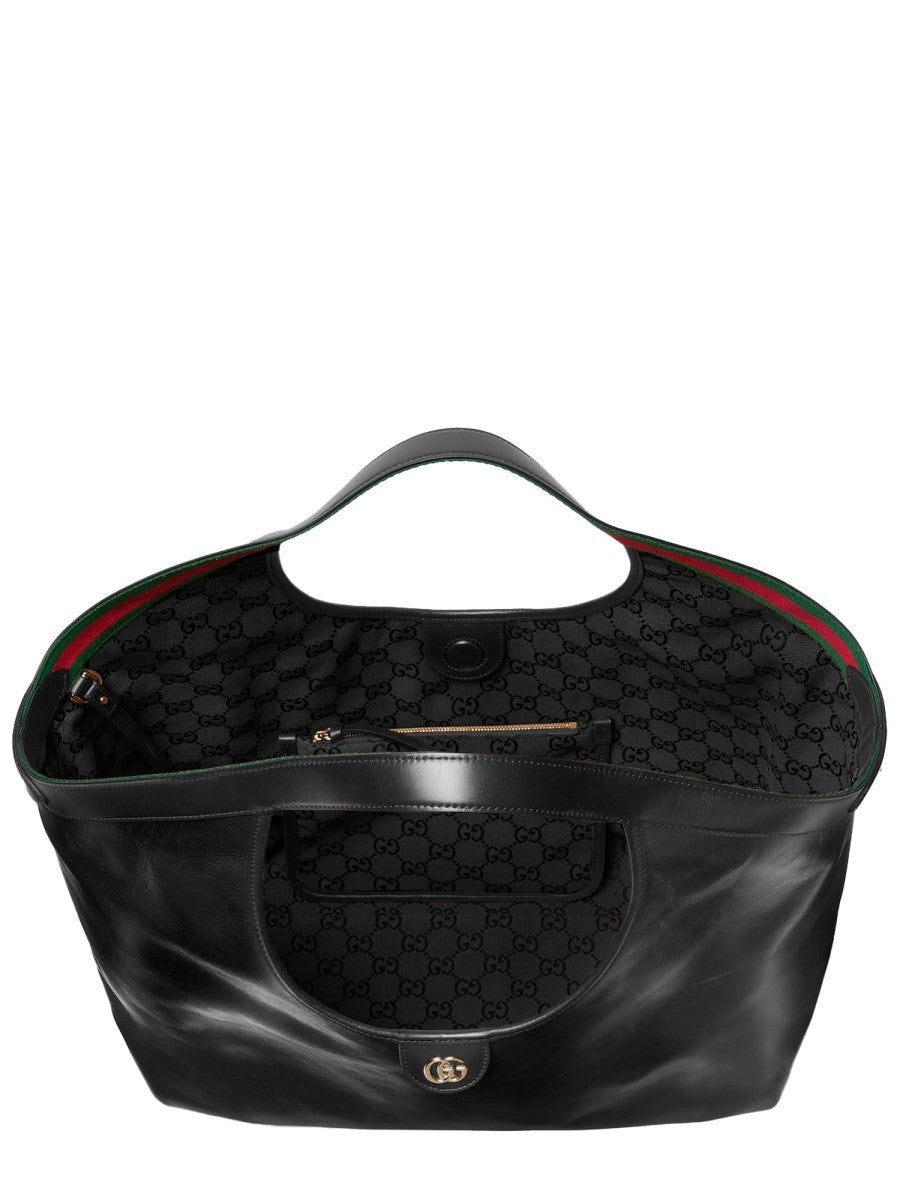 Gucci Women's Lily Large Shopping Bag Black