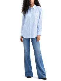 Etro Women's Linen and Cotton Shirt Blue