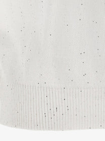 Brunello Cucinelli Women's Linen and Cotton Sweater White Brunello Cucinelli