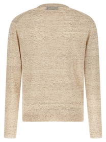 Riviera Project Linen and Silk Sweater Beige