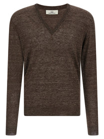 Riviera Project Linen and Silk Sweater Brown