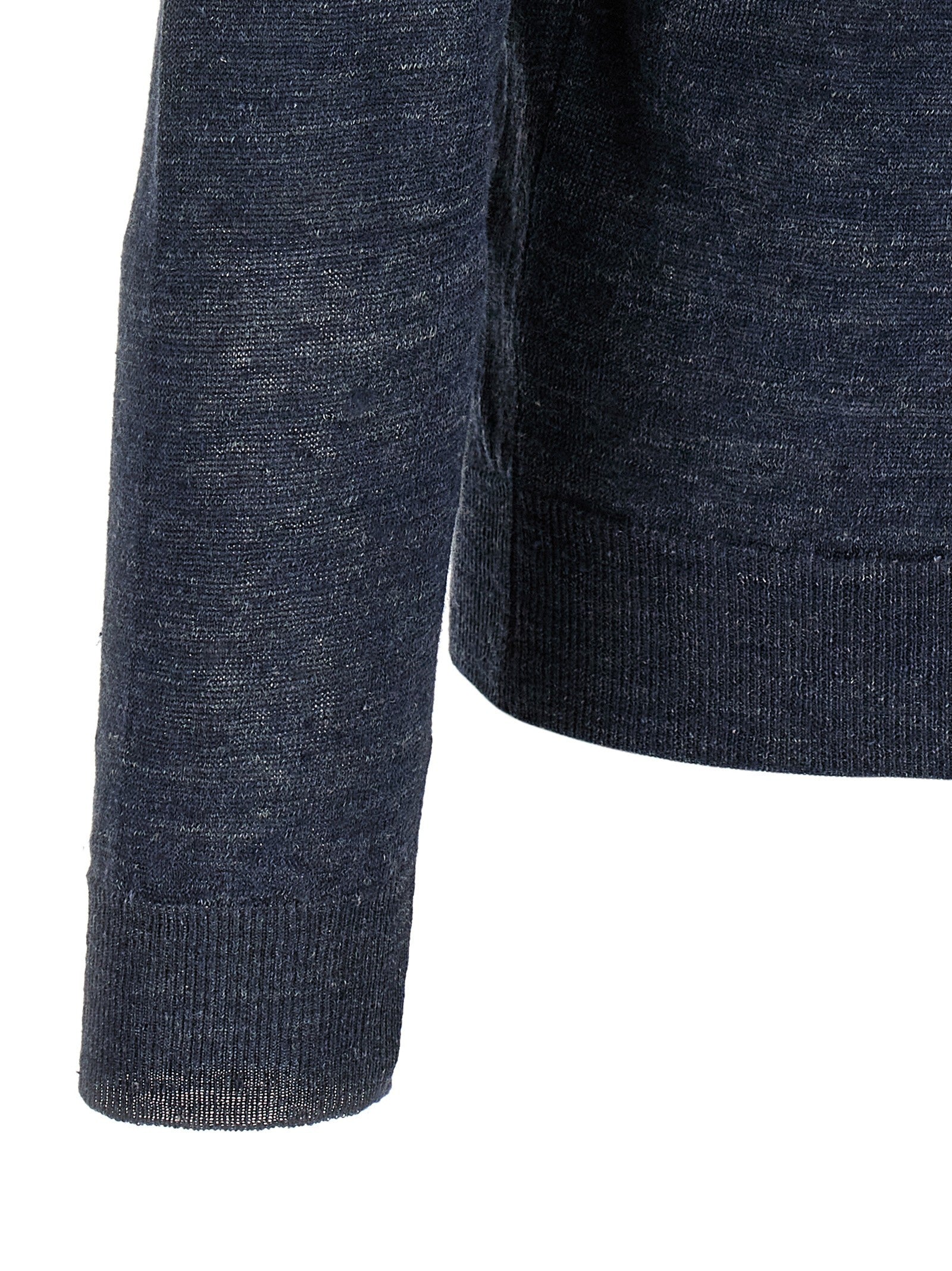 Riviera Project Linen and Silk Sweater Blue