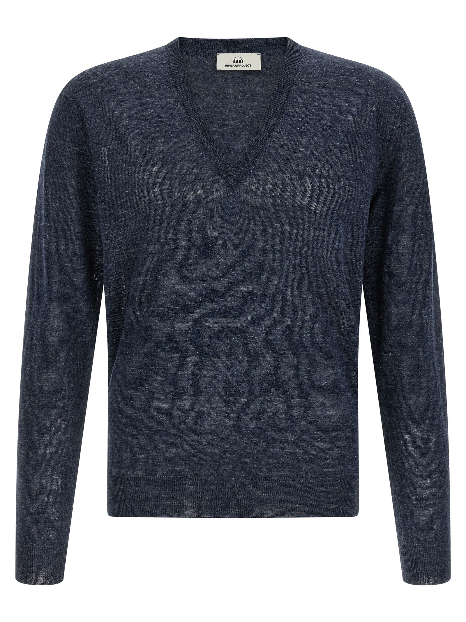 Riviera Project Linen and Silk Sweater Blue