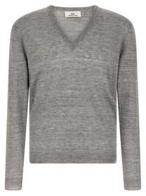 Riviera Project Linen and Silk Sweater Grey