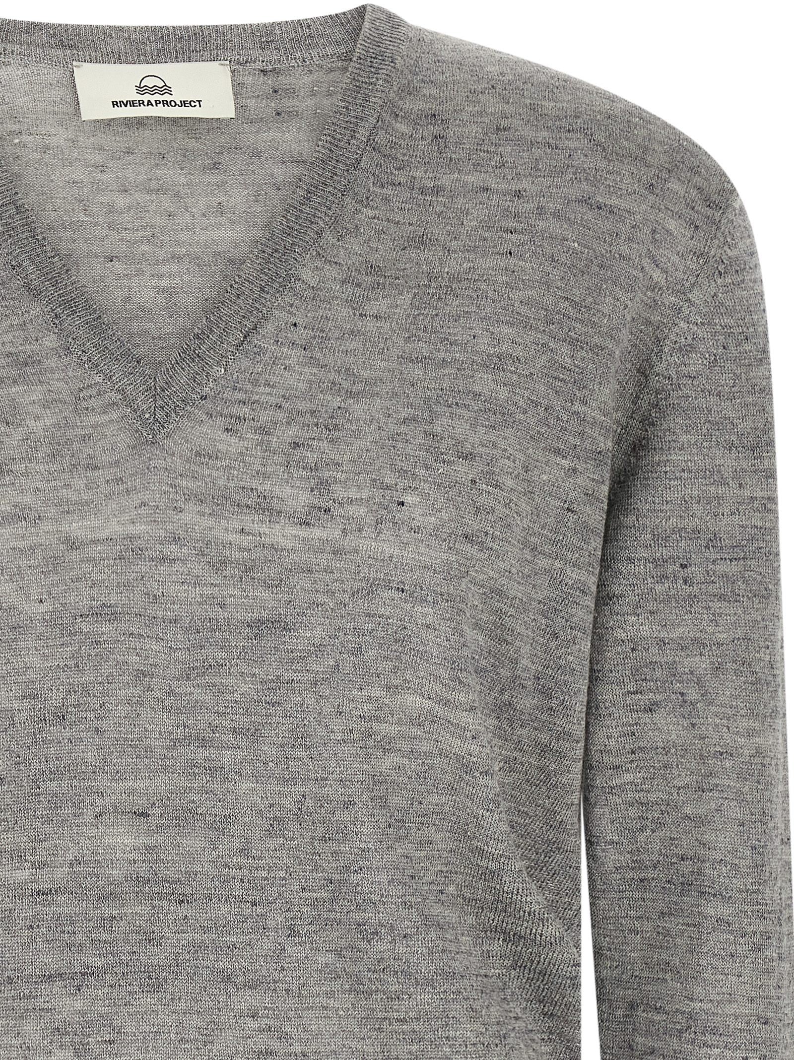 Riviera Project Linen and Silk Sweater Grey