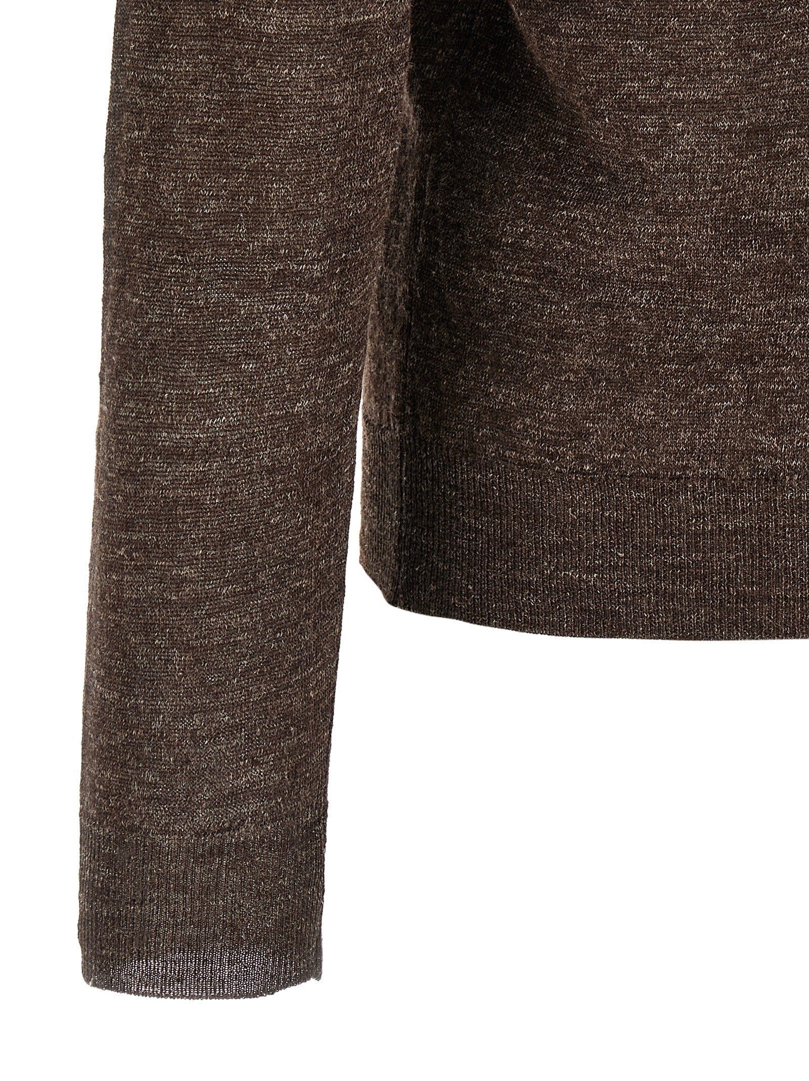 Riviera Project Linen and Silk Sweater Brown