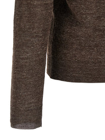 Riviera Project Linen and Silk Sweater Brown