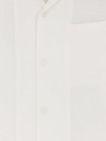 Hevò Men's Linen and Viscose Blend Shirt White