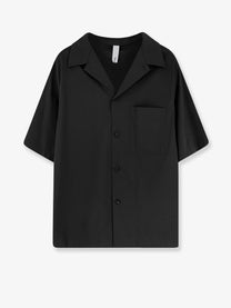 Hevò Men's Linen and Viscose Blend Shirt Black