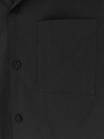 Hevò Men's Linen and Viscose Blend Shirt Black