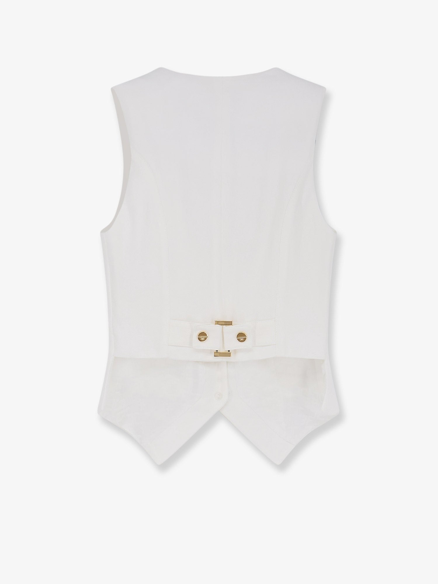 Elisabetta Franchi Women's Linen and Viscose Vest White