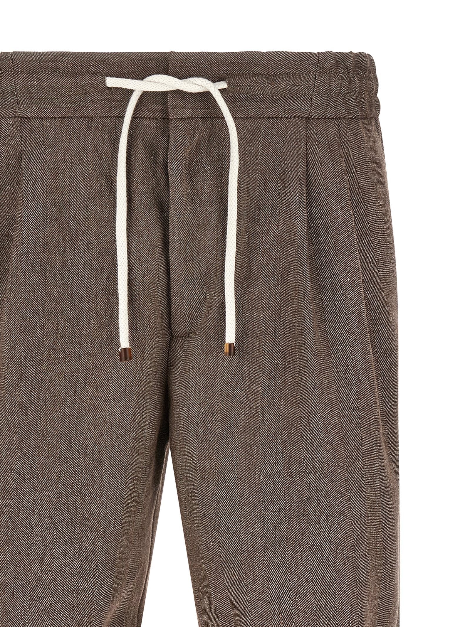 Brunello Cucinelli Linen and Wool Bermuda Shorts Brown