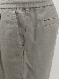 Brunello Cucinelli Men's Linen Bermuda Shorts Grey