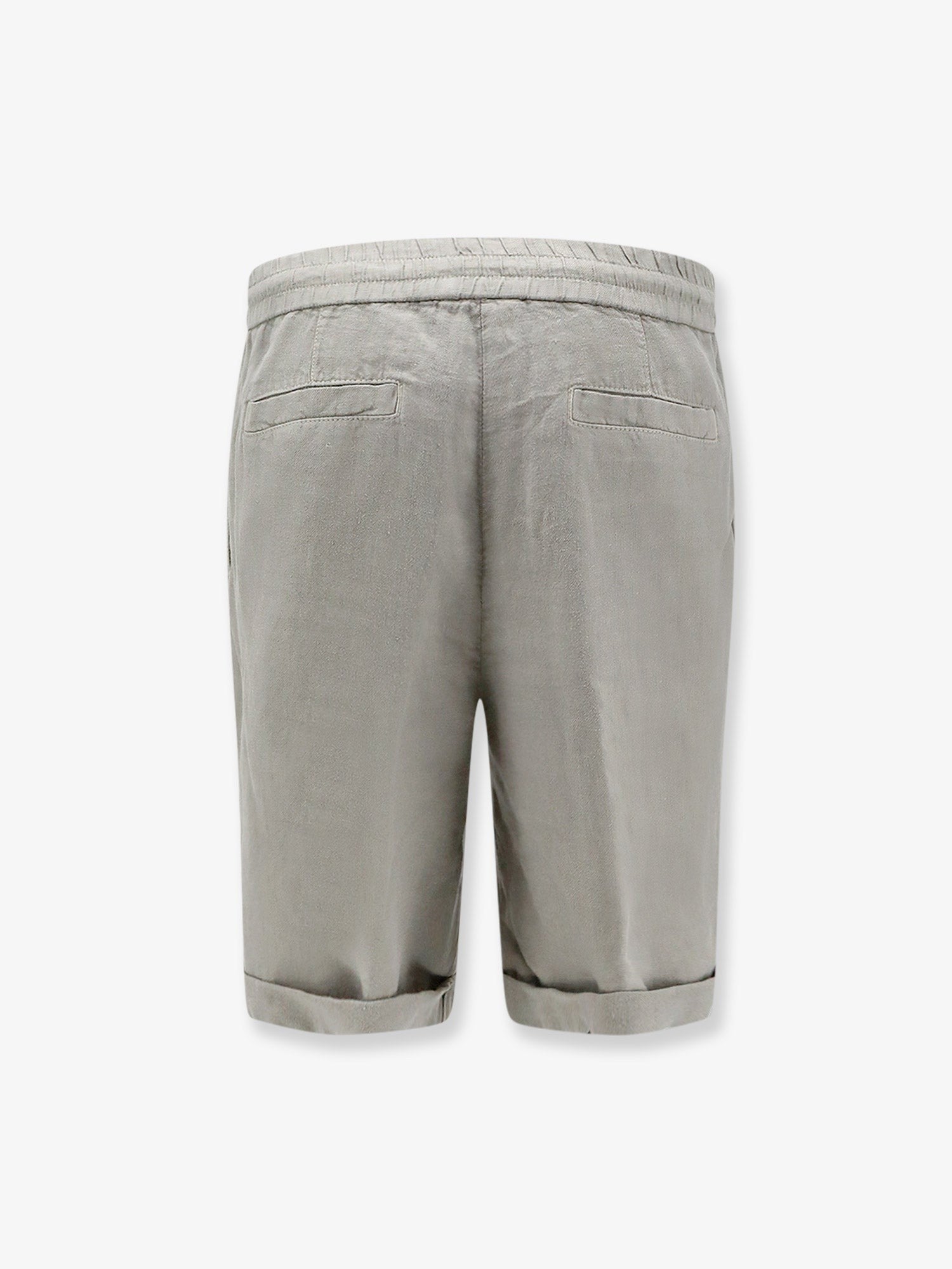 Brunello Cucinelli Men's Linen Bermuda Shorts Kaky