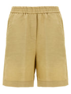 Nude Lucy Linen Bermuda Shorts Beige