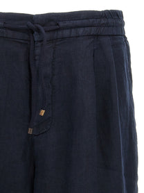 Brunello Cucinelli Linen Bermuda Shorts Blue