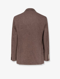 Brunello Cucinelli Men's Linen Blazer Beige