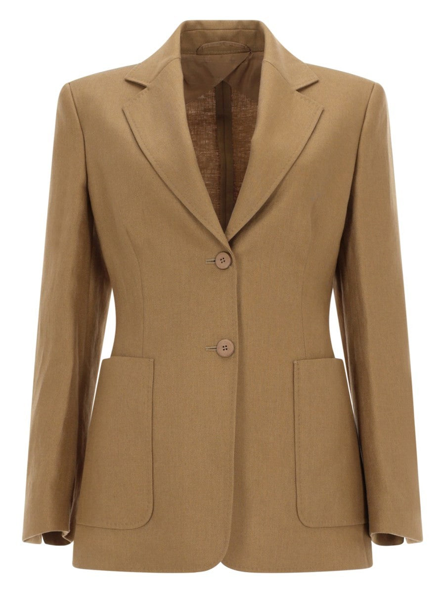 Max Mara Women's Linen Blazer Brown