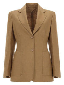 Max Mara Women's Linen Blazer Brown