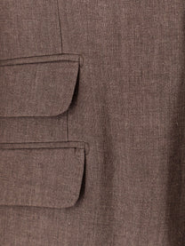 Brunello Cucinelli Men's Linen Blazer Beige