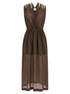 Nude Lucy Linen Blend Dress Brown