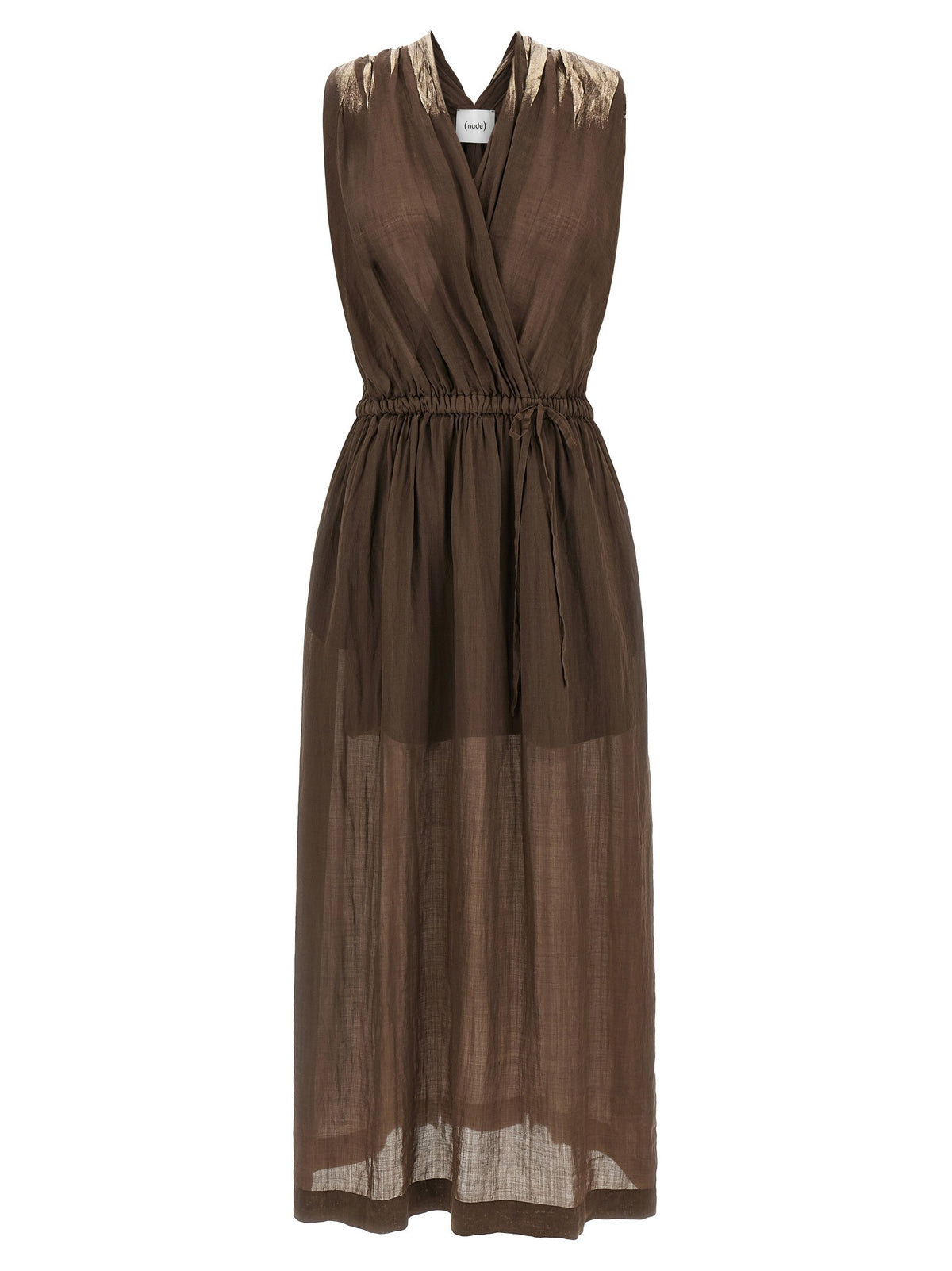 Nude Lucy Linen Blend Dress Brown