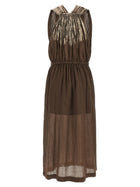 Nude Lucy Linen Blend Dress Brown, view 2