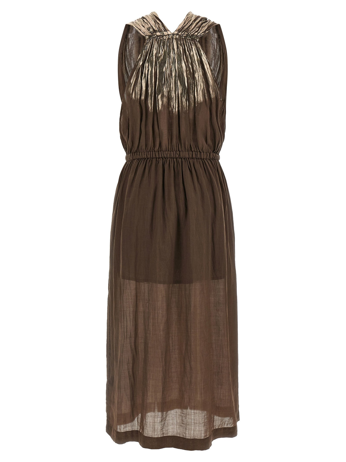 Nude Lucy Linen Blend Dress Brown, view 2