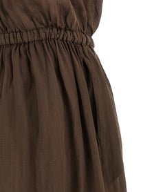 Nude Lucy Linen Blend Dress Brown, view 4