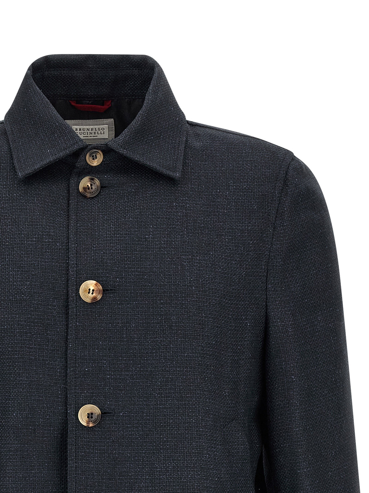 Brunello Cucinelli Linen Blend Jacket Blue