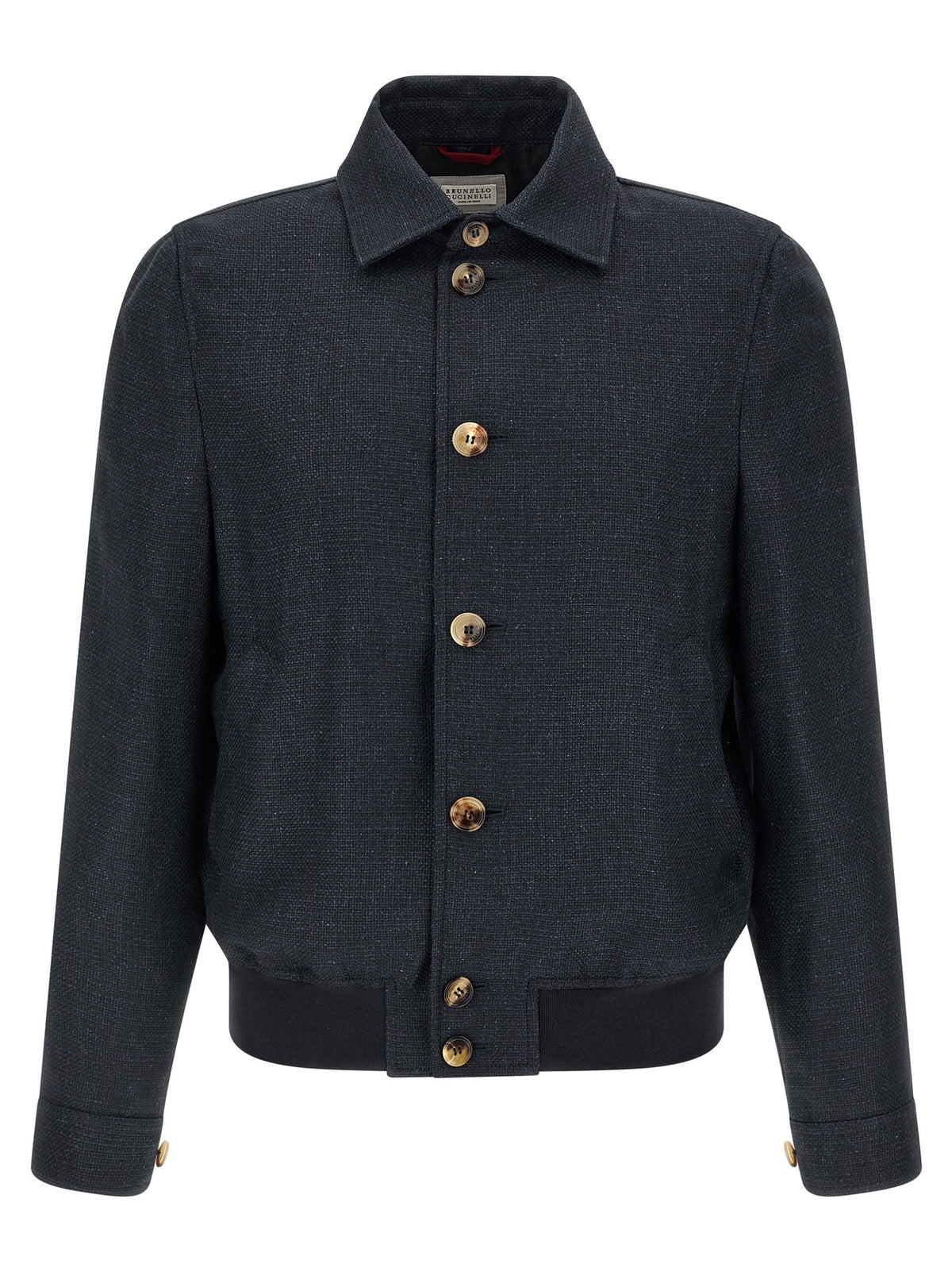 Brunello Cucinelli Linen Blend Jacket Blue