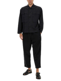 YMC Men's Linen Blend Pants Black