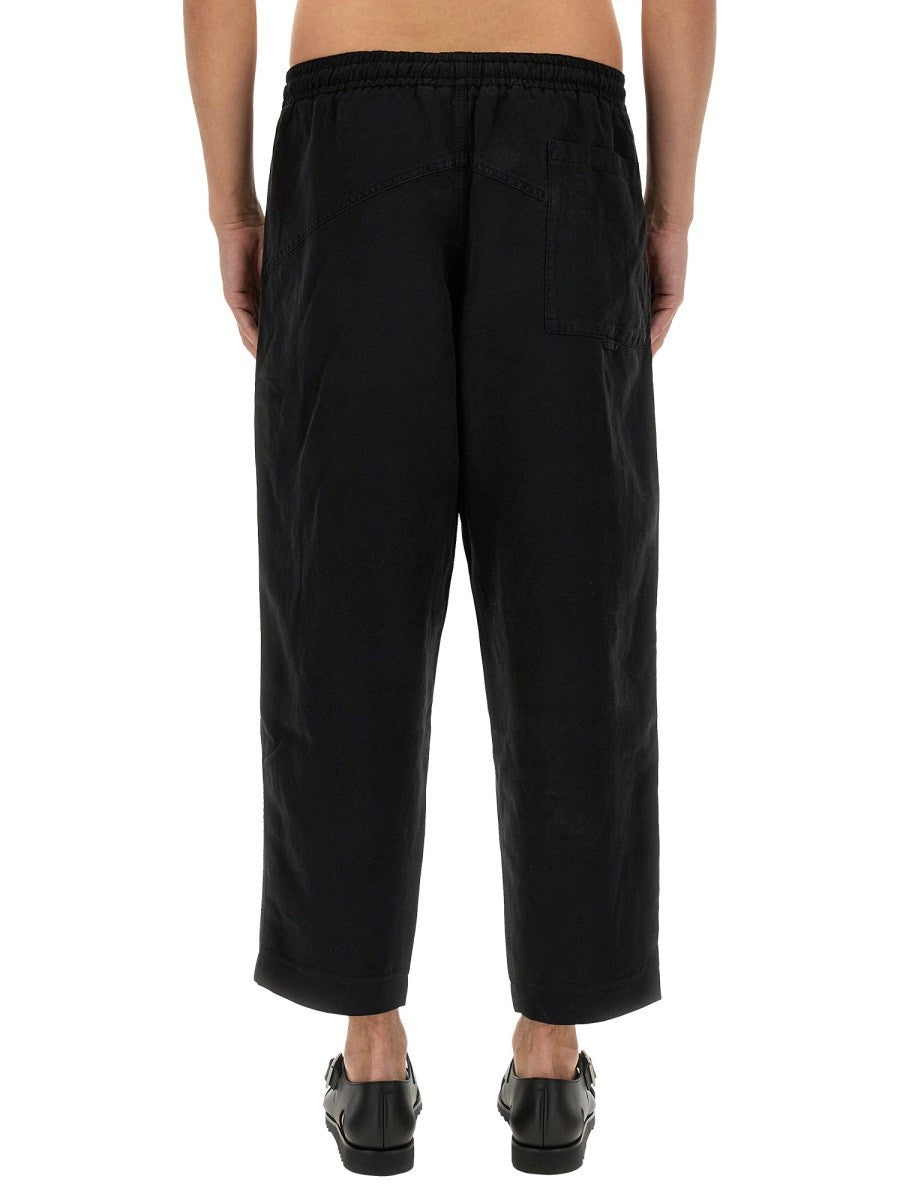 YMC Men's Linen Blend Pants Black