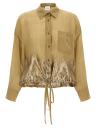 Nude Lucy Linen Blend Shirt Brown