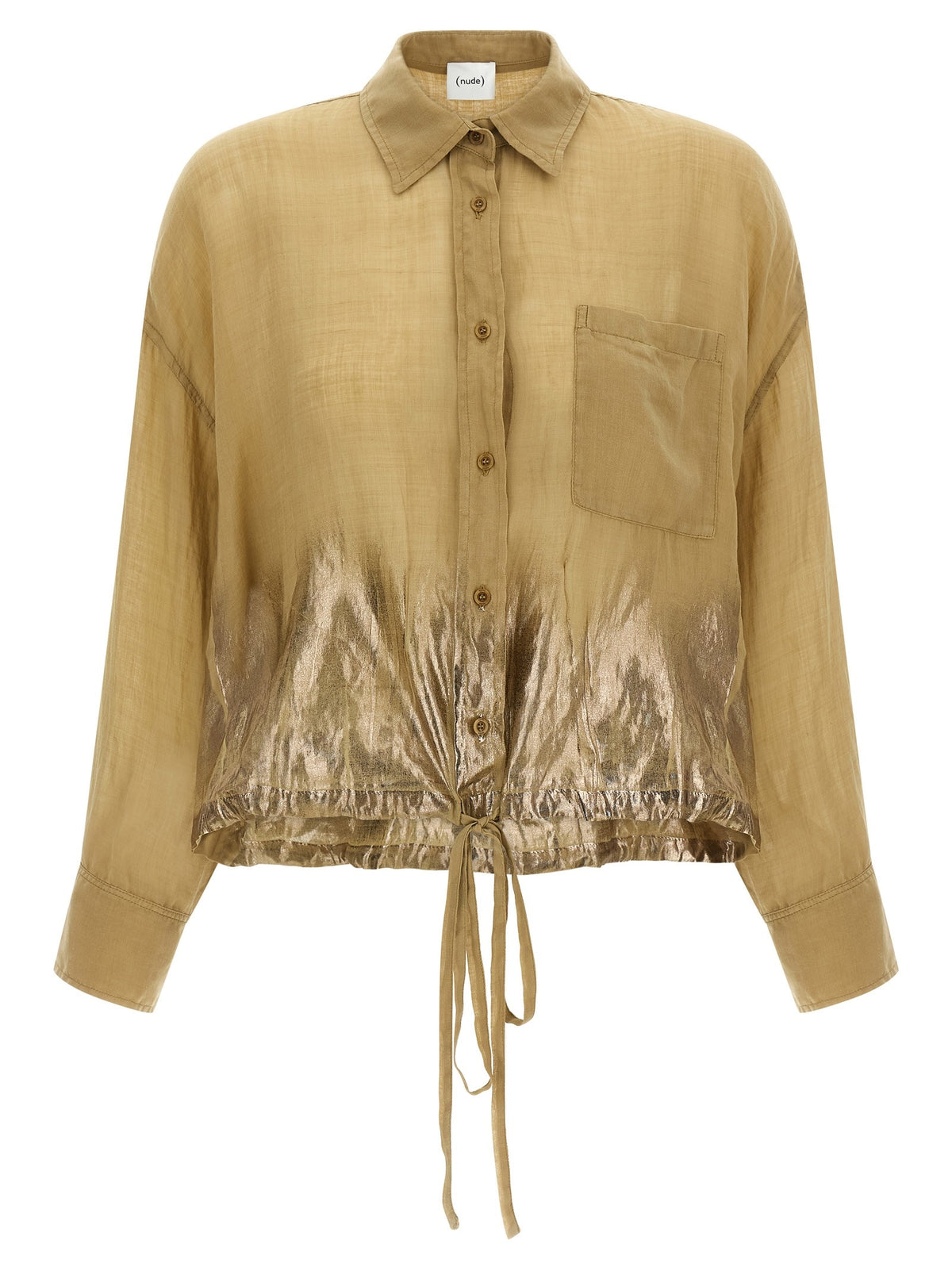 Nude Lucy Linen Blend Shirt Brown