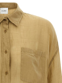 Nude Lucy Linen Blend Shirt Brown, view 3