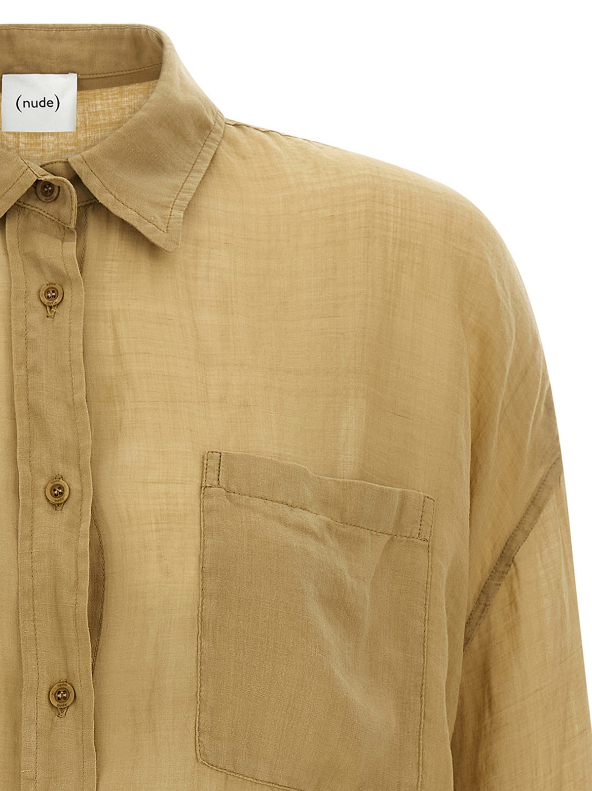 Nude Lucy Linen Blend Shirt Brown, view 3
