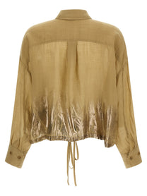 Nude Lucy Linen Blend Shirt Brown, view 2