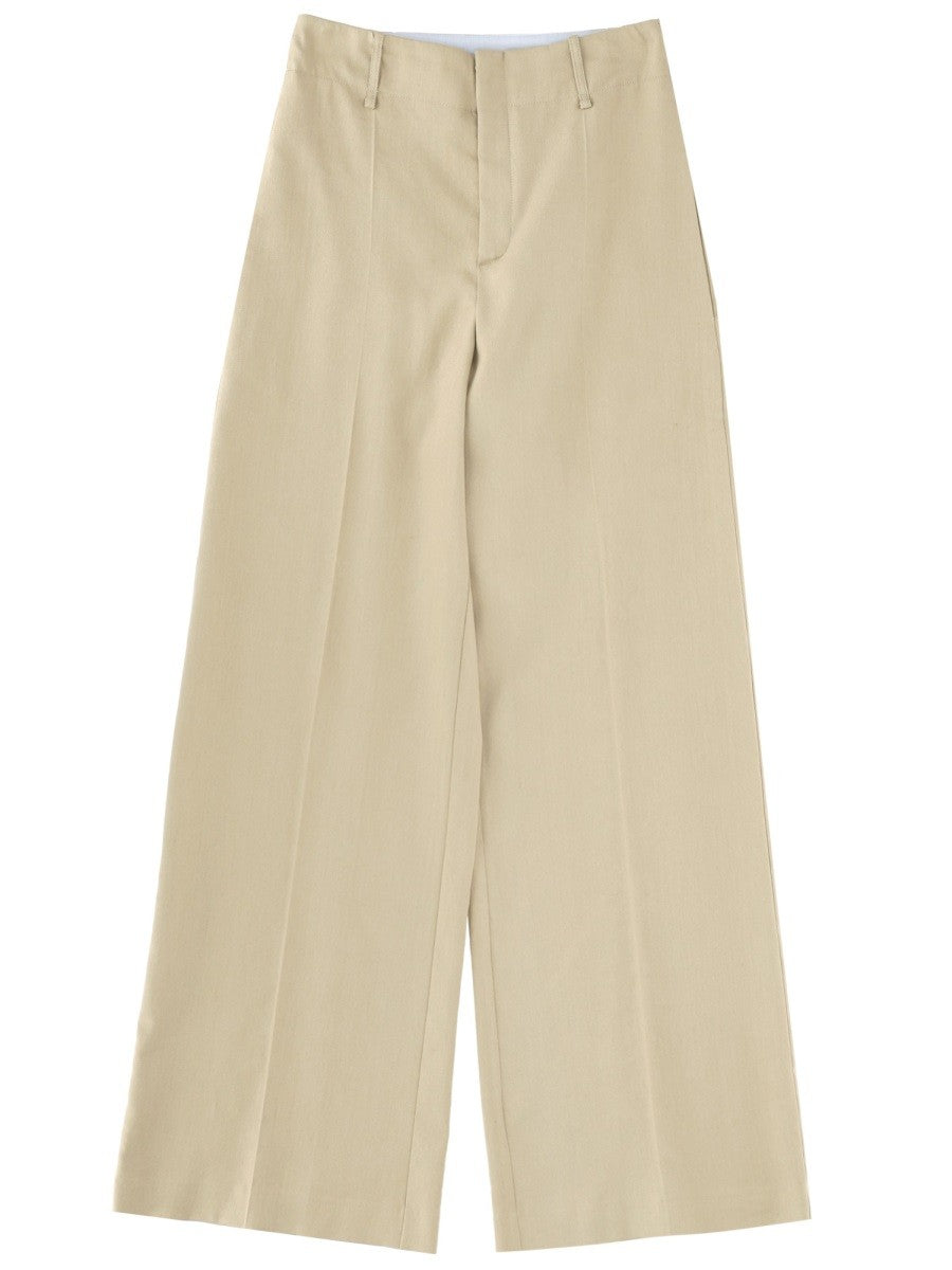Alysi Women's Linen Blend Tailored Pants Beige Alysi