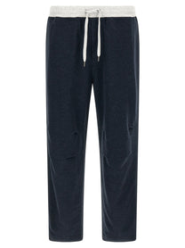 Brunello Cucinelli Linen Cotton Joggers Blue