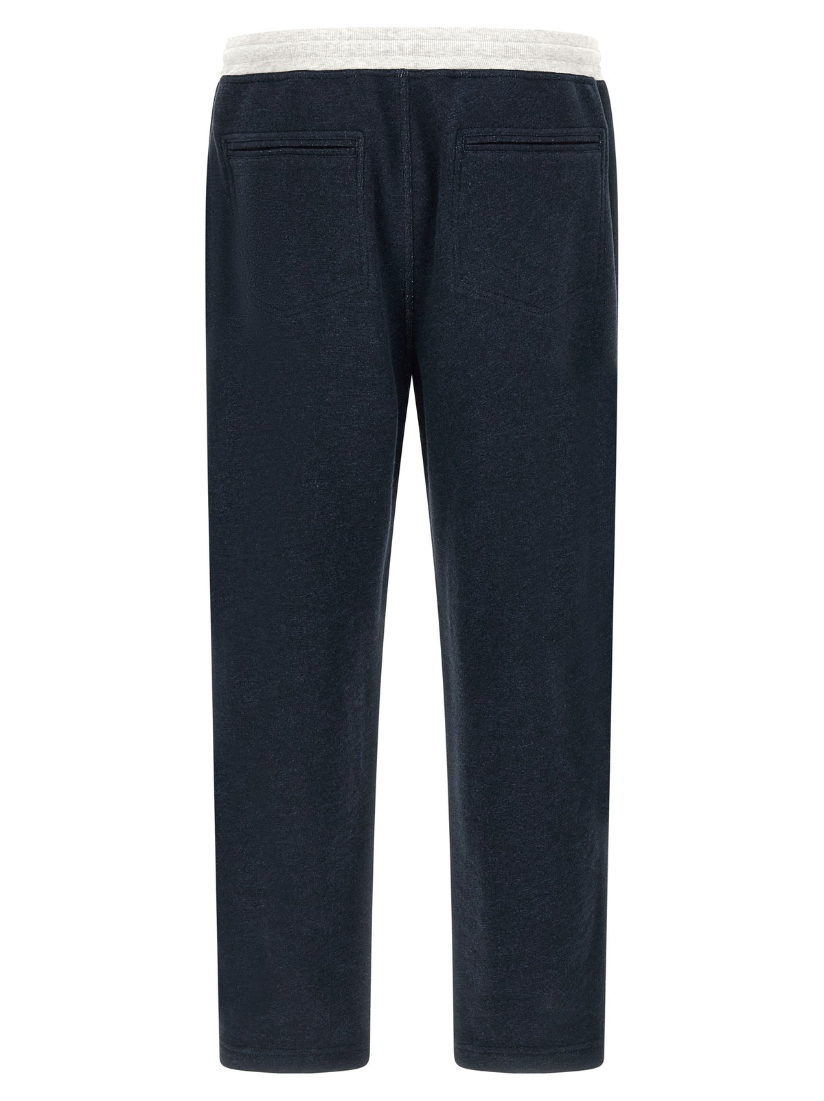 Brunello Cucinelli Linen Cotton Joggers Blue, view 2
