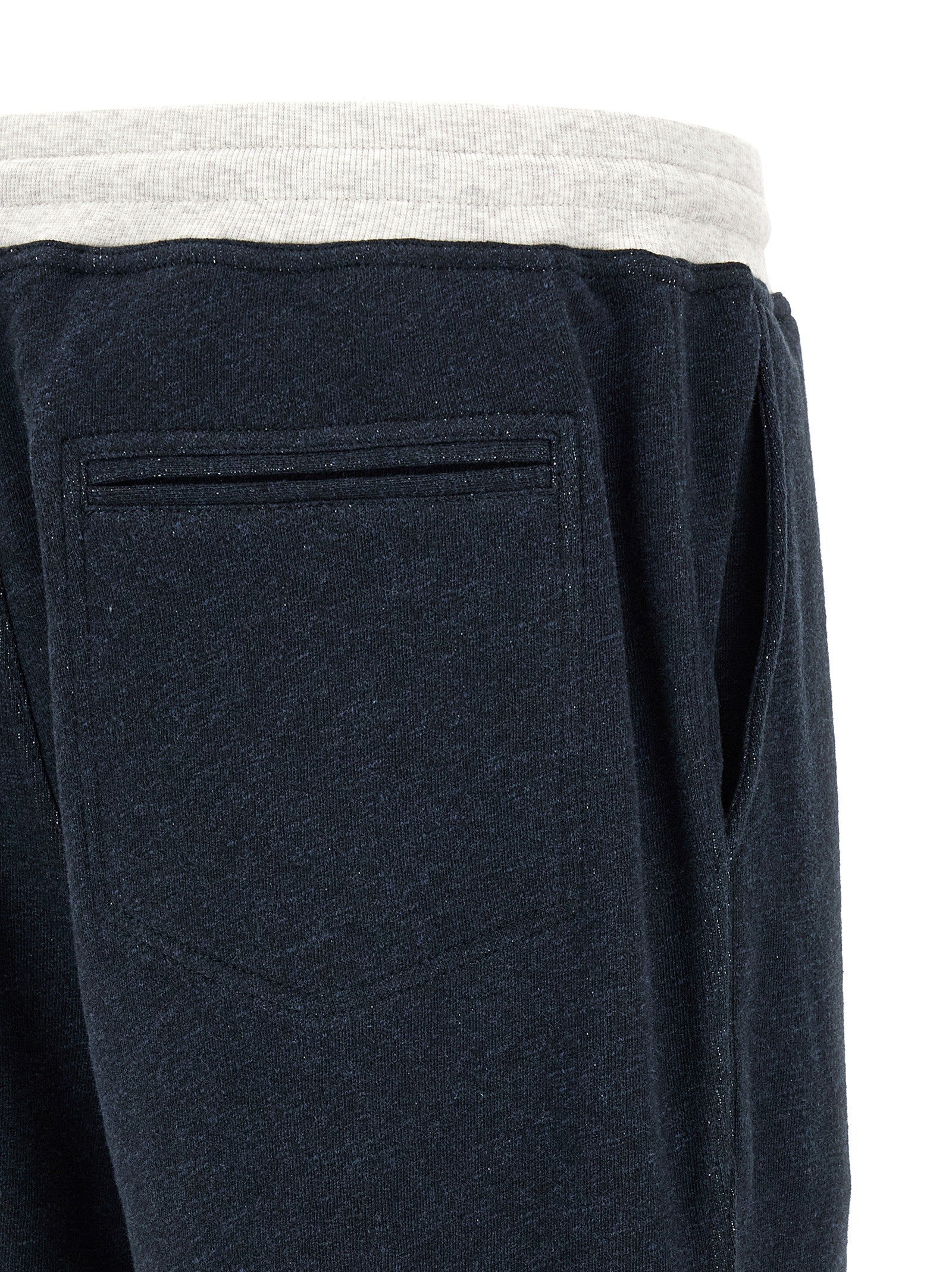 Brunello Cucinelli Linen Cotton Joggers Blue
